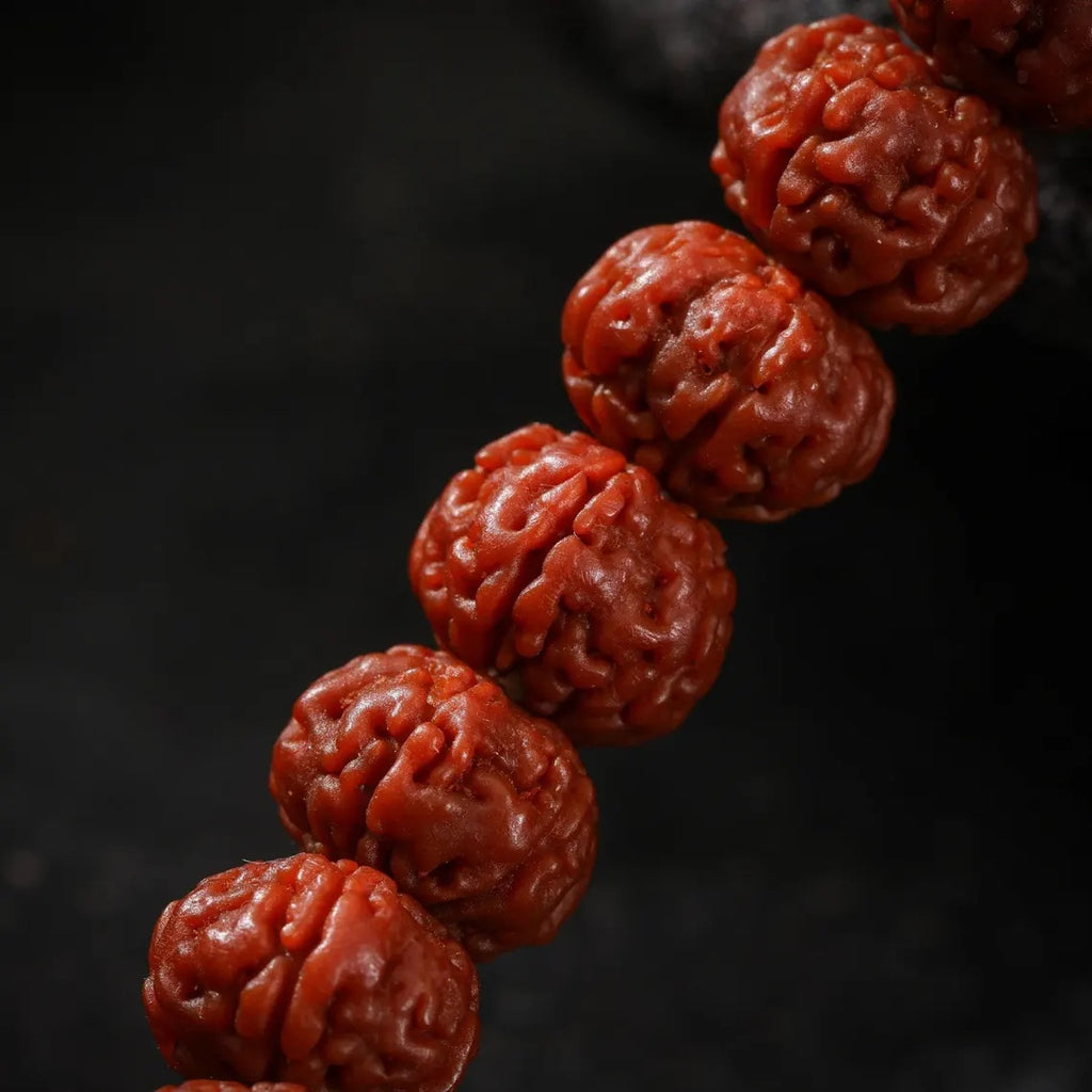 Dharma Deer Vajra Rudraksha Beads Bracelet Tibetan Amulet