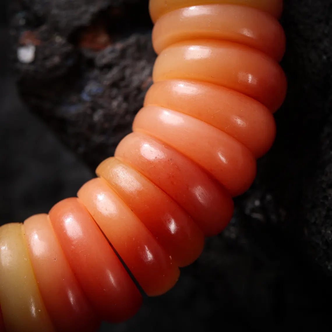 Dharma Deer Yak Bone Disc Bracelet Tibetan Mala