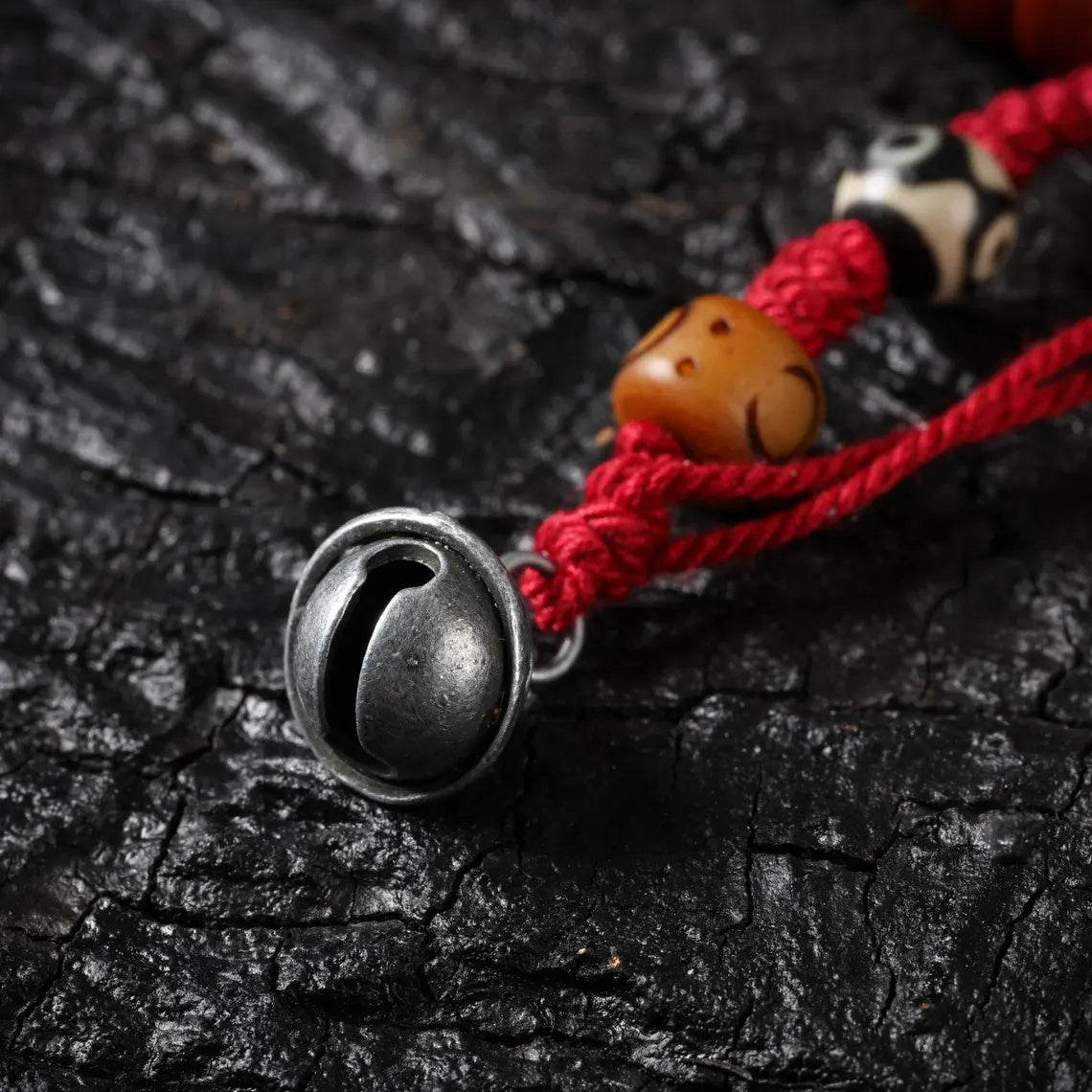 Dharma Deer Bone Necklace 108 Mala Beads
