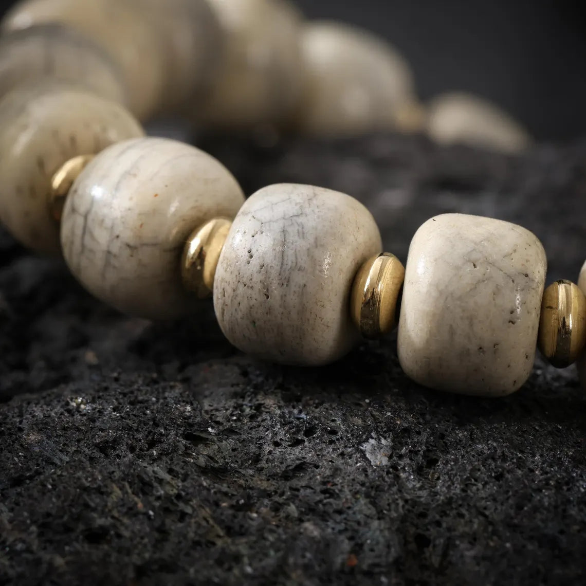 Dharma Deer Bone Bracelet Turquoise Jewelry