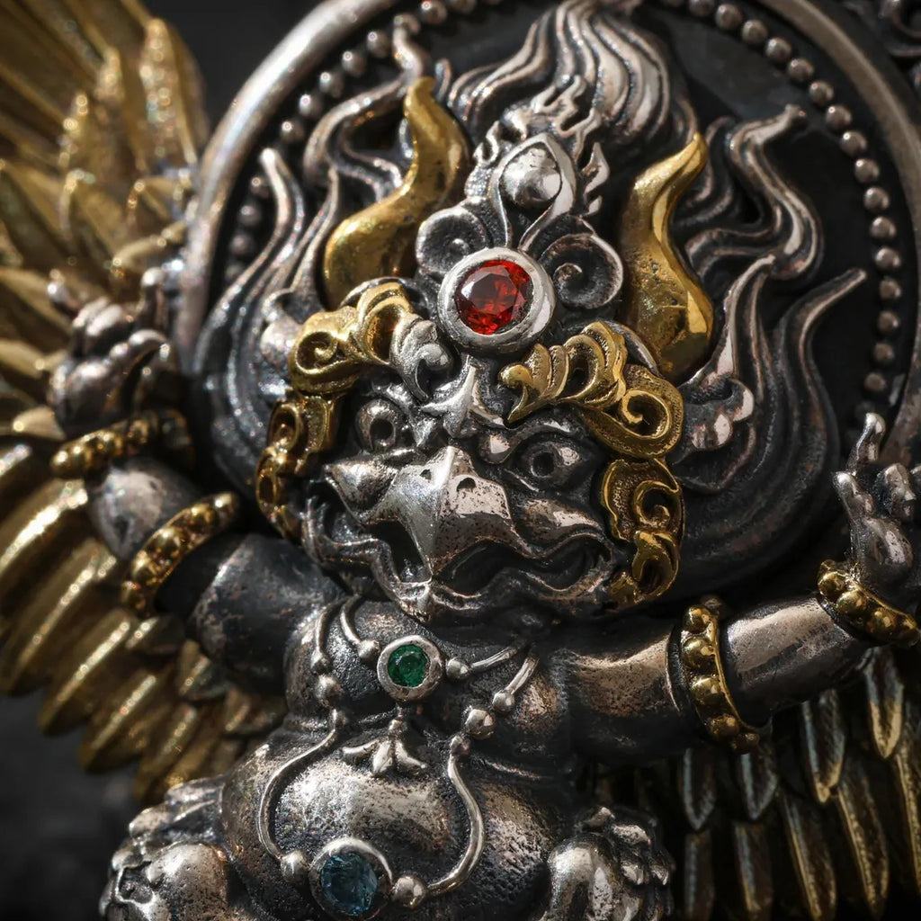 Dharma Deer Tibetan Garuda Amulet Necklace