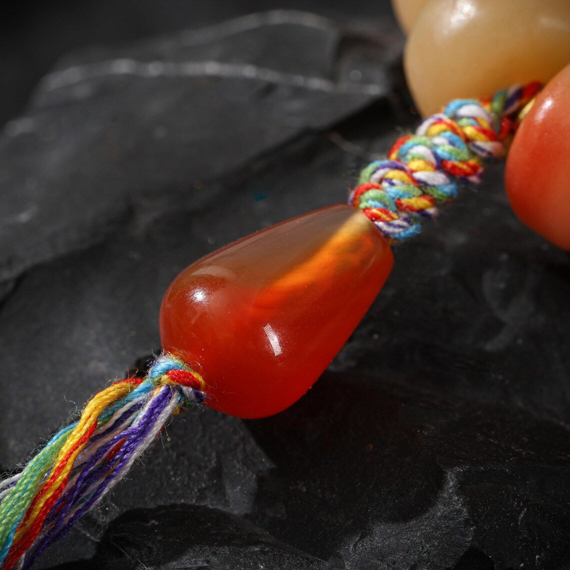 Dharma Deer Bone Bracelet Turquoise Diz bead