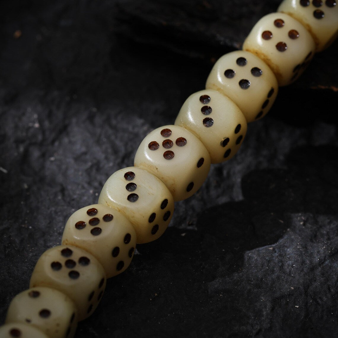 Dharma Deer Tibetan Bone Mala Necklace 108 Prayer Beads