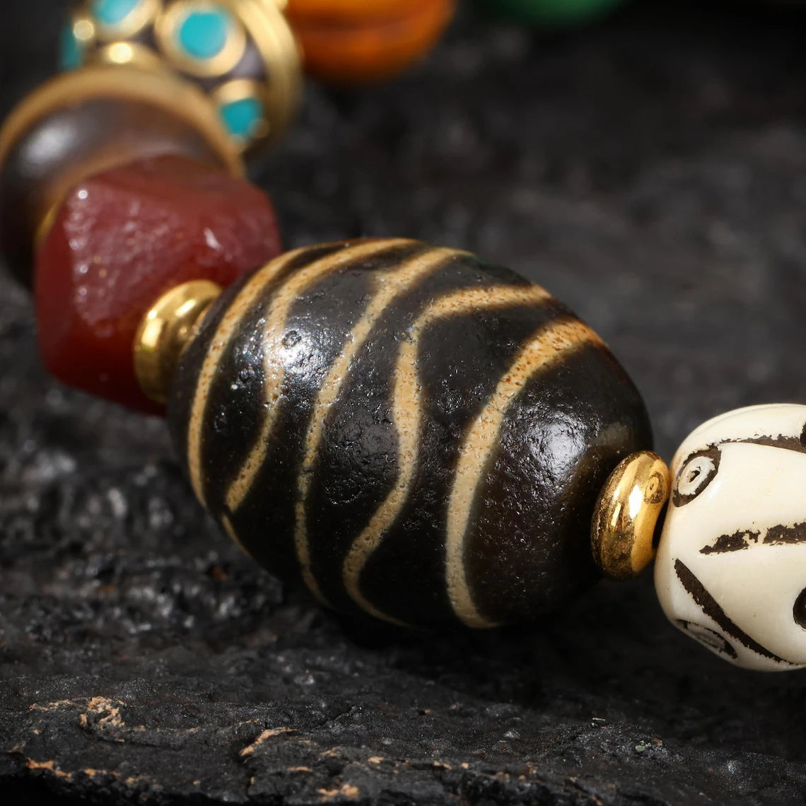 Dharma Deer Yak Bone Talisman Bracelet