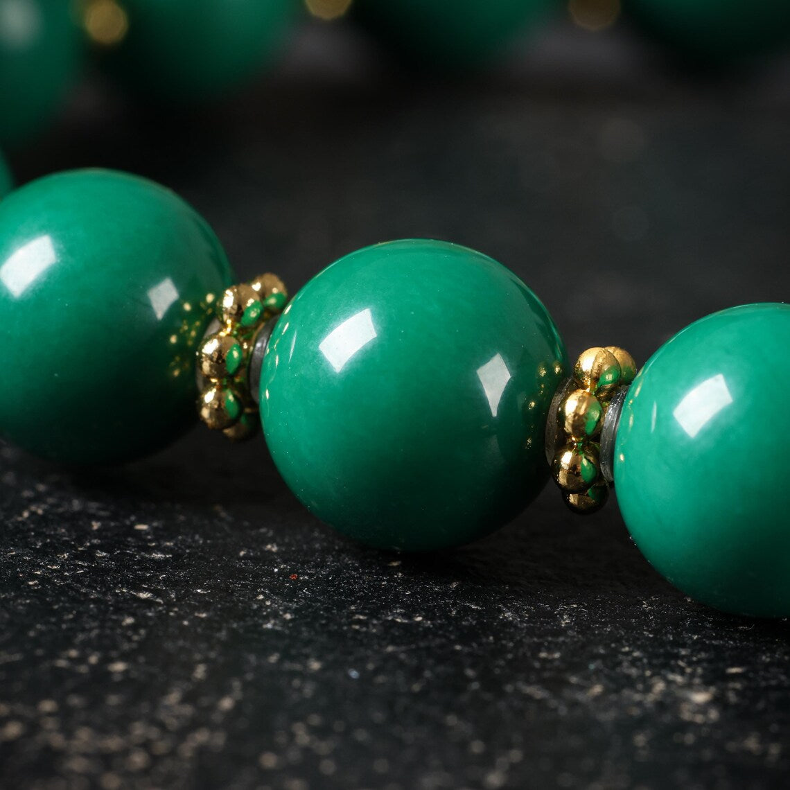 Dharma Deer Turquoise 18K Gold Plated Natural Peridot Bracelet
