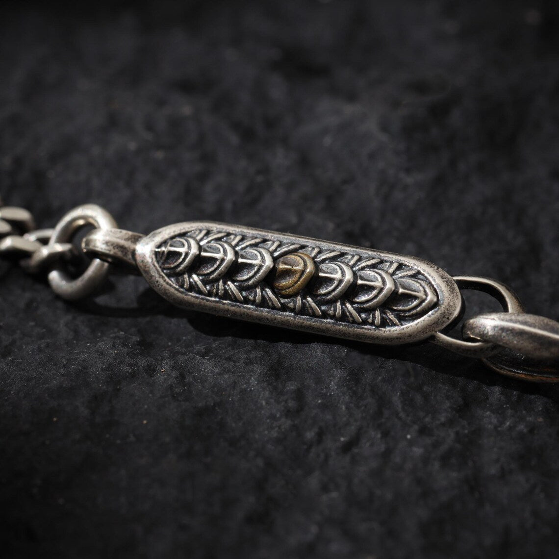 Dharma Deer Dragon Scale Chain Sterling Silver