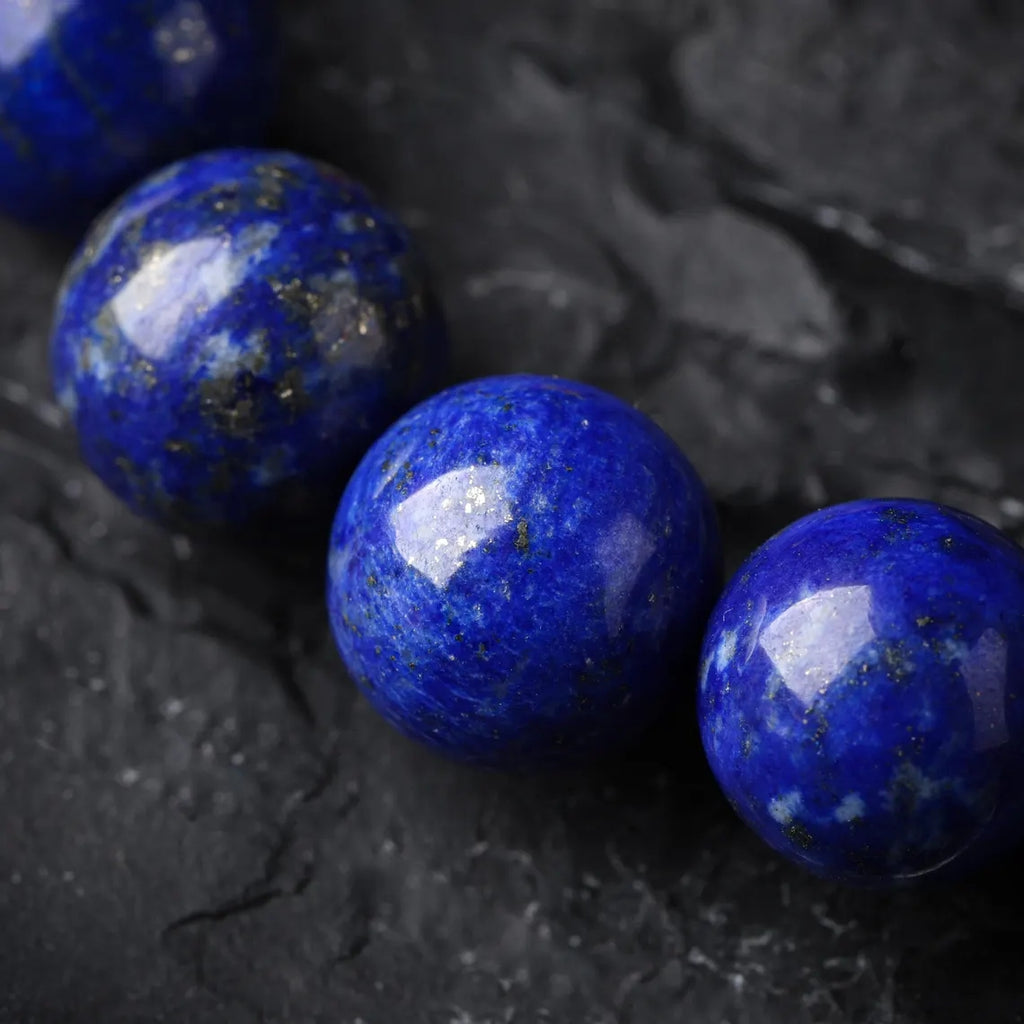 Dharma Deer Lapis Lazuli bracelet with Red Agate Accent
