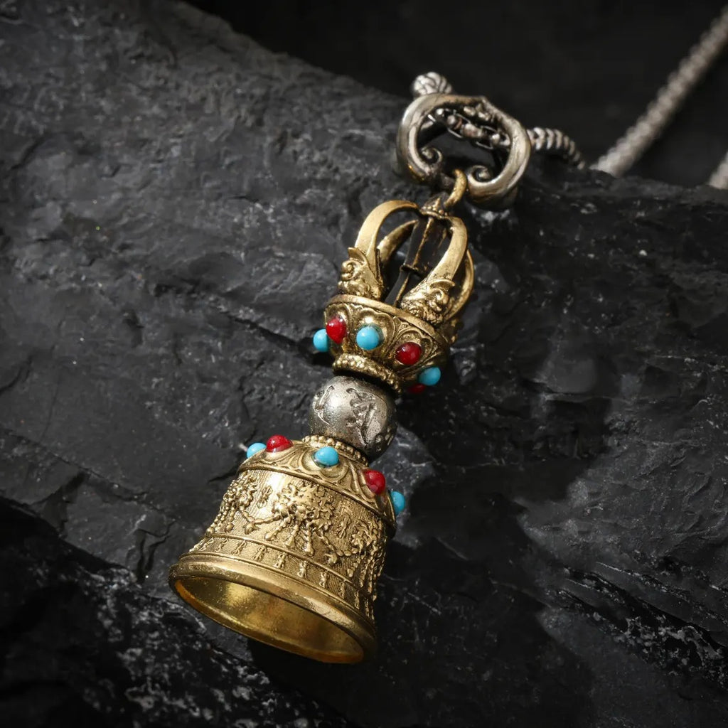 Dharma Deer Vajra Bell Pendant (Ghanta)