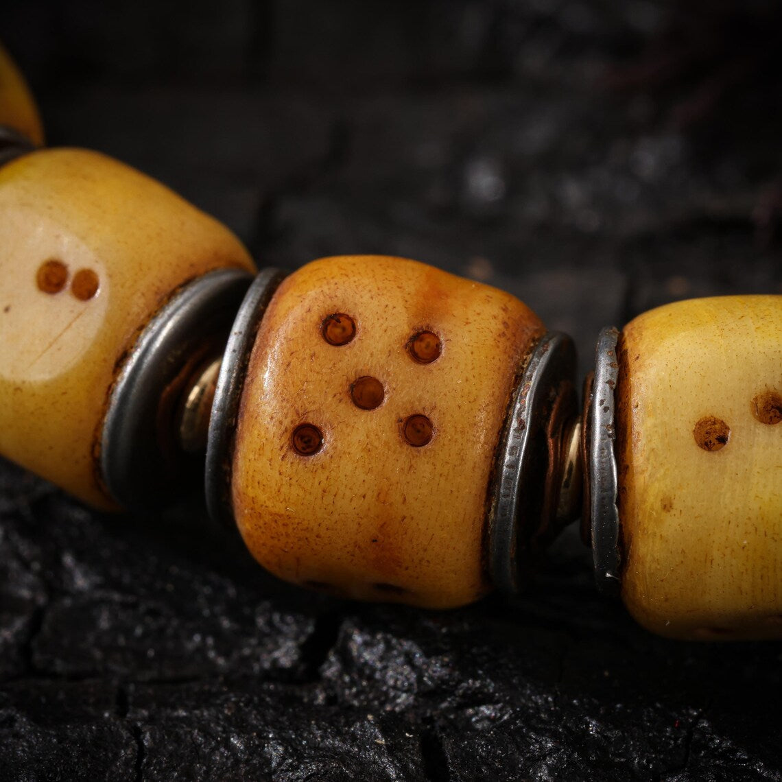 Dharma Deer Bone Bracelet Turquoise Jewelry