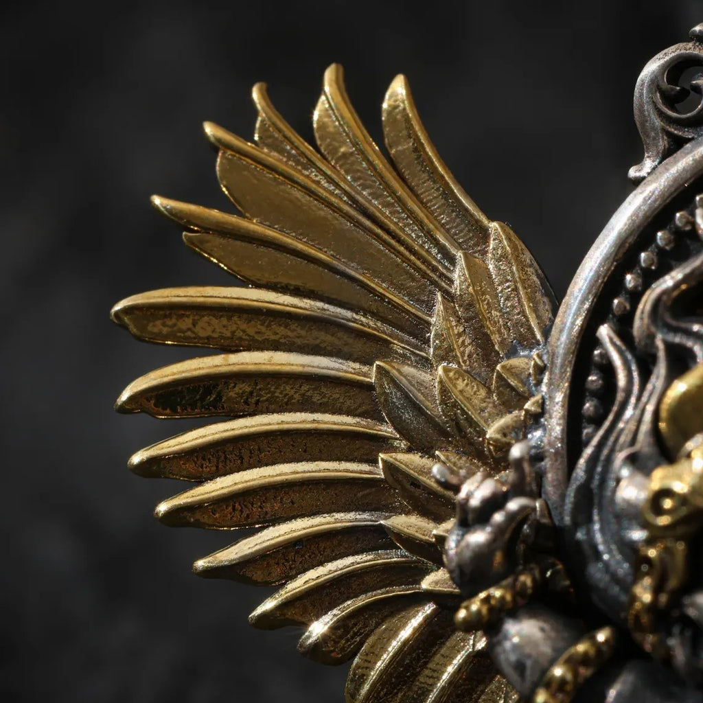Dharma Deer Tibetan Garuda Amulet Necklace