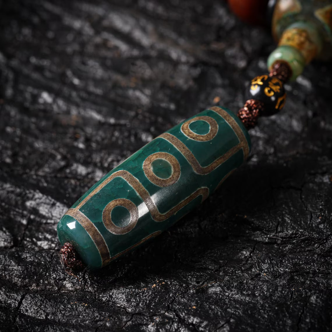Dharma Deer Bone Necklace 108 Mala Beads