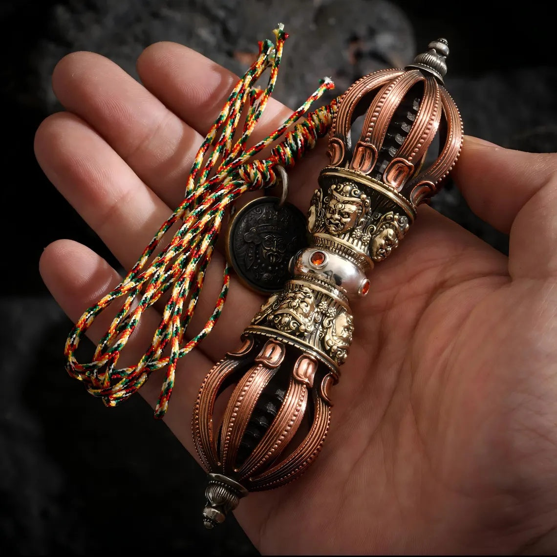 Dharma Deer Extra Large Tibetan Vajra (Dorje) Talisman