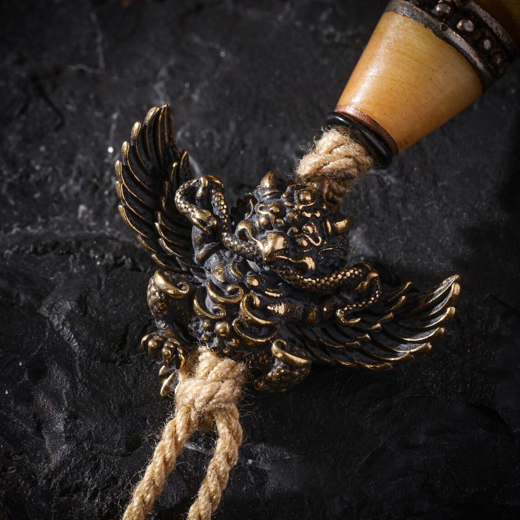 Dharma Deer Yak Bone Skull Bracelet Tibetan Amulte