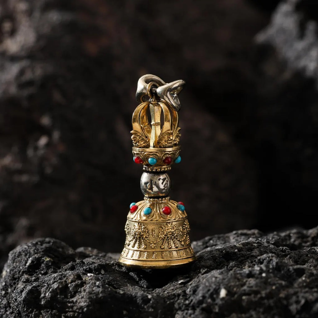 Dharma Deer Vajra Bell Pendant (Ghanta)
