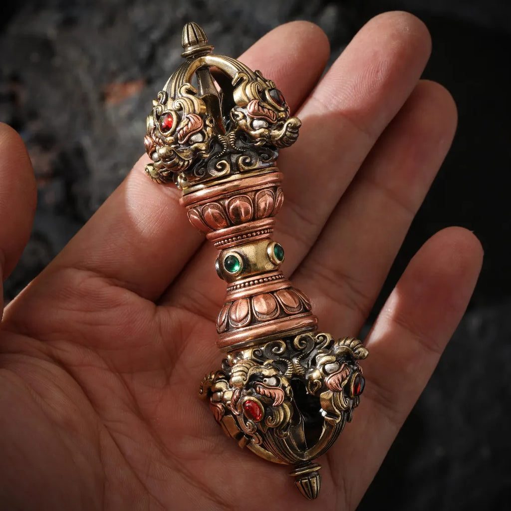 Dharma Deer Tibetan Vajra (Dorje) Handheld Talisman