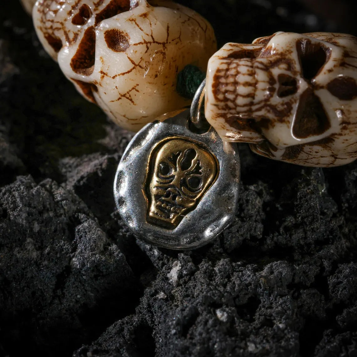 Dharma Deer Bone Bracelet Turquoise Jewelry