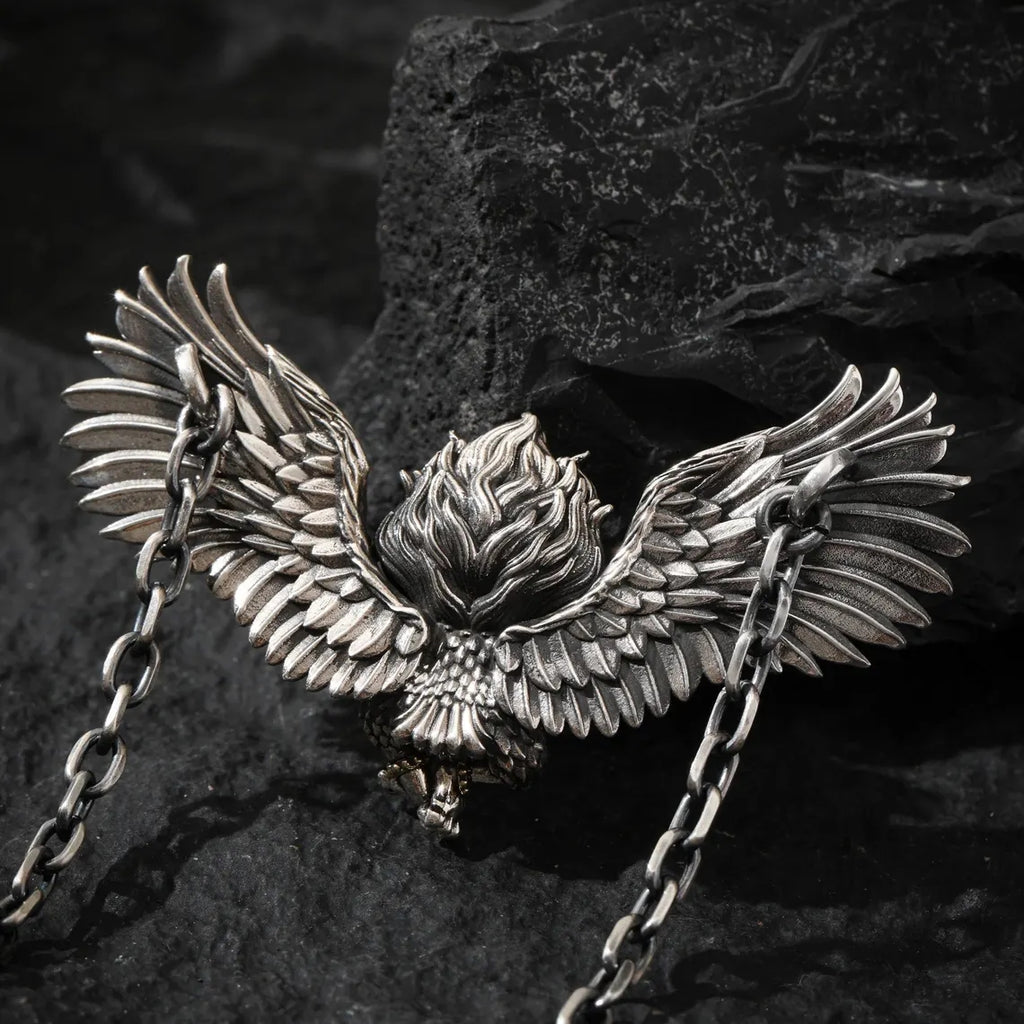Dharma Deer Tibetan Garuda Amulet Necklace