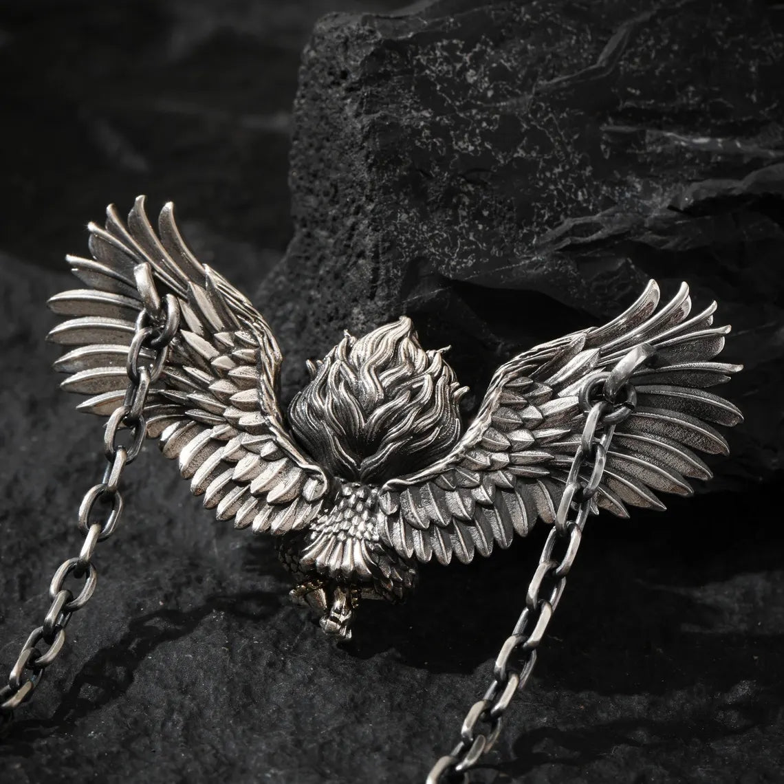 Dharma Deer Tibetan Garuda Amulet Necklace