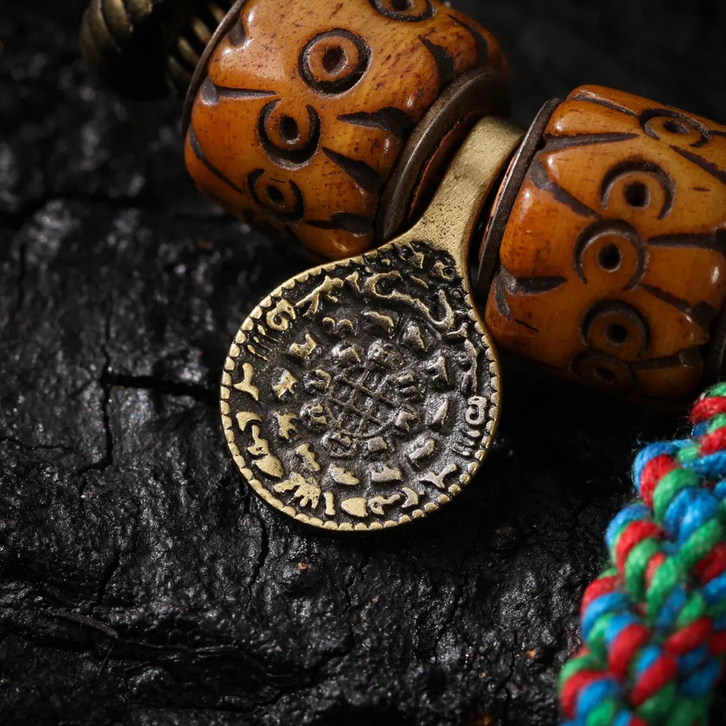 Dharma Deer Bone Skull Bracelet Tibetan Protection Talisman