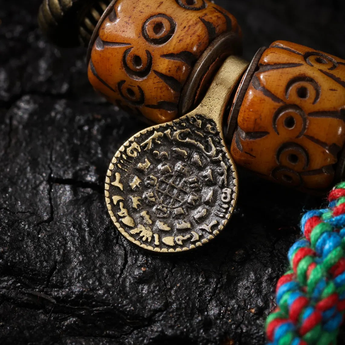 Dharma Deer Bone Skull Bracelet Tibetan Protection Talisman