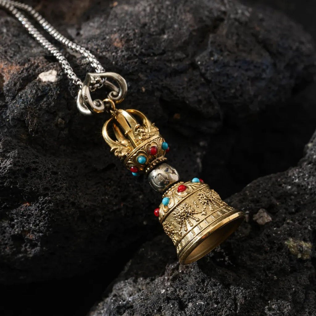 Dharma Deer Vajra Bell Pendant (Ghanta)
